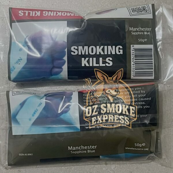 manchester rolling tobacco australia – sapphire blue 50g buy online