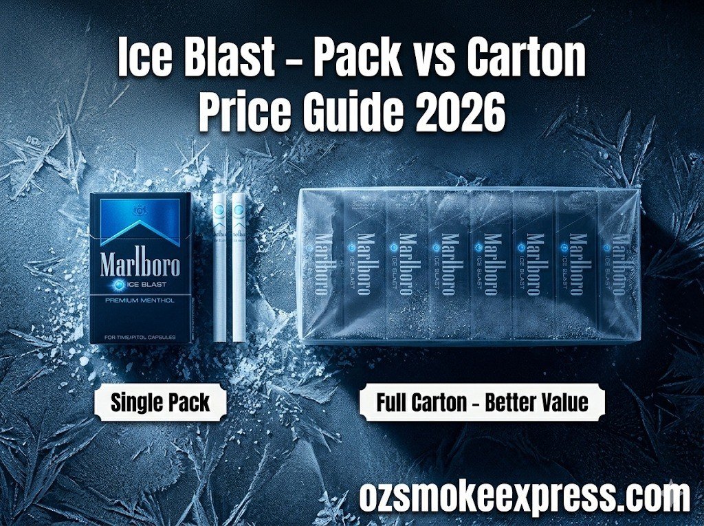Marlboro Ice Blast pack vs carton Australia 2026 – price comparison value guide Oz Smoke Express