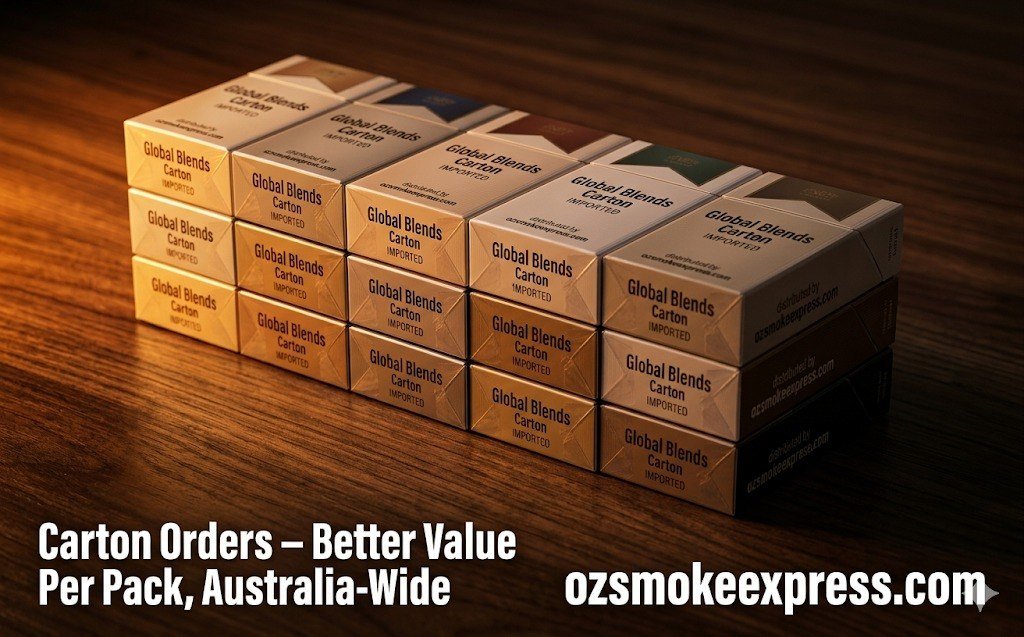 Carton cigarettes online Australia – genuine imported best value delivered at Oz Smoke Express