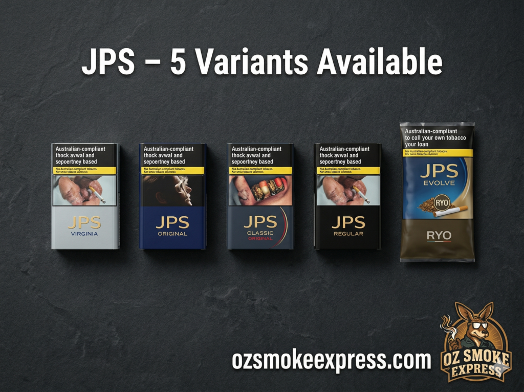 JPS cigarettes Australia – Virginia, Original, Classic, Regular, Evolve RYO all variants
